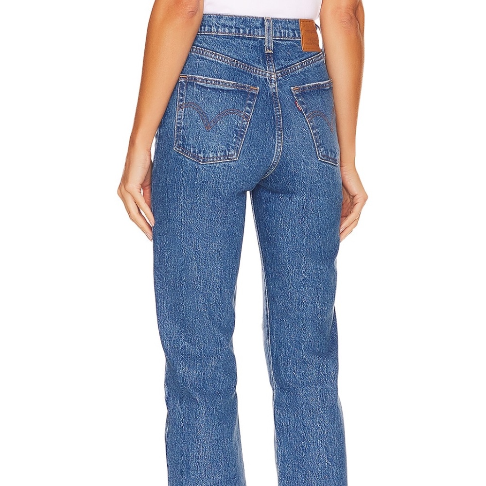 REVOLVE Blue Straight Leg Jeans - Picture 4 of 12